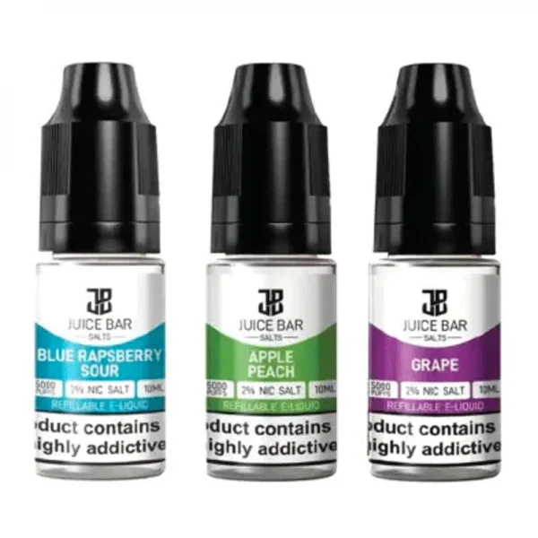 Juice Bar Salts 10ml Nic Salts - Pack Of 5 (50VG/50PG)