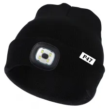P47 LED Beanie Hat with Adaptable Brightness Headlamp and USB Rechargeable for Both Men and Women Tech Gifts for Men and Women Winter Lighted Beanie Cap