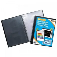 Tiger 24 Pocket A4 Fold Back Display Book Black